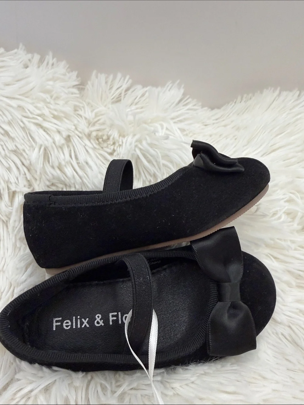 Felix & Flo Girls' Black Bow Mary Jane Dress Shoes